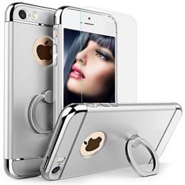 Husa telefon Iphone 6/6S offera protectie  360 3in1 Ultrasubtire - Silver S Ring + Folie