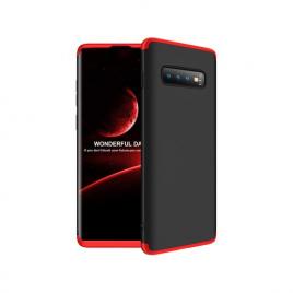 Husa  360grade GKK Samsung S10 Plus negru si rosu 3 componente de imbinare protectie totala