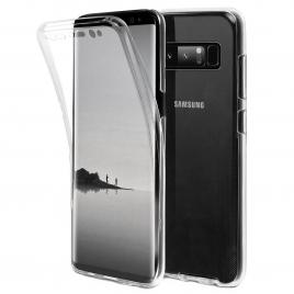 Husa Full TPU  360 (fata + spate) pentru Samsung Galaxy Note 8 Gri Transparent