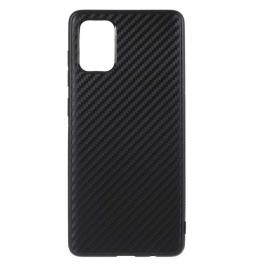 Husa pentru Samsung Galaxy A71Perfect Fit cu insertii de carbon negru