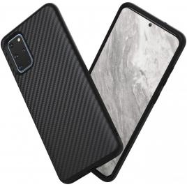 Husa pentru Samsung Galaxy S20Perfect Fit cu insertii de carbon negru