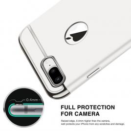 Husa telefon Apple Iphone 8 Plus ofera protectie 3in1 Ultrasubtire Lux Silver Matte