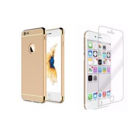 Pachet husa Apple iPhone 6/6S Luxury Gold Plated folie de sticla gratis
