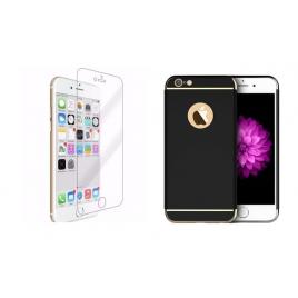 Pachet husa Apple iPhone 6/6SElegance Luxury 3in1 Black folie de sticla gratis