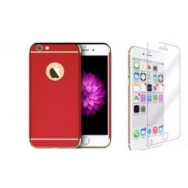 Pachet husa Apple iPhone 6/6SElegance Luxury 3in1 Red folie de sticla gratis