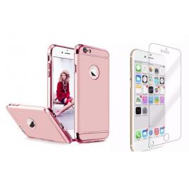 Pachet husa Apple iPhone 6 Plus/6S Plus Elegance Luxury 3in1 Rose-Gold folie de sticla gratis