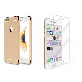 Pachet husa Apple iPhone 7 Plus Elegance Luxury 3in1 Gold folie de sticla gratis