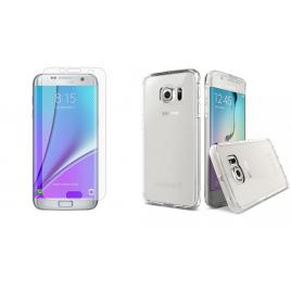 Pachet husa Samsung Galaxy S7slim TPU 0.3mm Transparenta cu folie de sticla gratis