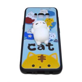 Pachet husa Samsung Galaxy S8Squishy Blue cu folie de protectie gratis