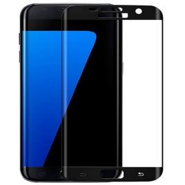 Folie protectie ecran sticla curbata Samsung Galaxy S7 EDGE pentru tot ecranul (Full Cover) curbata 3D Neagra