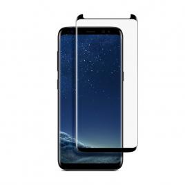 Folie sticla Samsung Galaxy S8 ecran complet Case Friendly Negru
