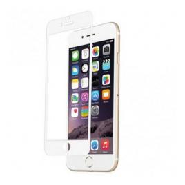Folie sticla contur pentru iPhone 6/6S Alb