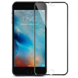 Folie sticla securizata cu rama metalica iPhone 6 Plus / 6S Plus 3D protectie completa ecran si margini curbate Negru