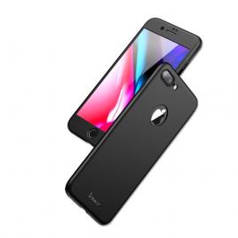 Husa Apple Iphone 7 Ipaky Full Cover  360Negru + Folie de protectie