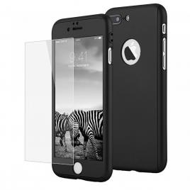 Husa Iphone 6s plus Full Cover  360+ folie sticla Negru