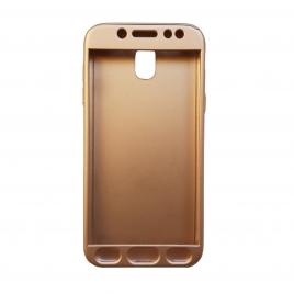 Husa Samsung J7 (2017) Full Cover  360+ folie sticla Gold