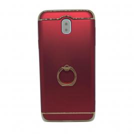 Husa protectie pentru Samsung Galaxy J7 2017 Luxury Red Plated cu Inel de sustinere