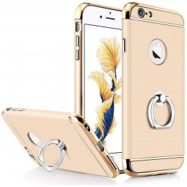 Husa telefon Iphone 8 Plus ofera protectie Completa 3in1 Ultrasubtire Lux Gold Matte
