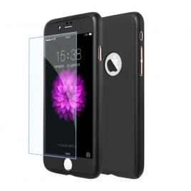 Husa Full cover 360? (fata + spate + sticla) pentru Apple Iphone 8 neagra