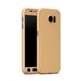 Husa Full cover  360 (fata + spate + sticla) pentru Samsung Galaxy J5 (2017)/ J530 aurie