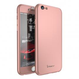 Husa IPAKY Fashion - Full Protection  360- Iphone 6 Plus / 6S Plus (Rose Gold) cu Folie Protectie Ecran