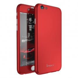Husa IPAKY Glamour - Full Protection  360- Iphone 6 / 6S (Red) cu Folie Protectie Ecran