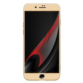 Husa telefon Apple Iphone 7 Plus ofera protectie Subtire 3in1 Lux Design Gold + Folie Sticla