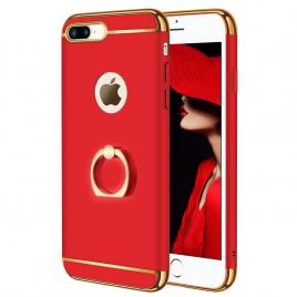 Husa telefon Apple Iphone 8 Plus ofera protectie 3in1 Ultrasubtire Lux Red Matte G Ring