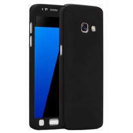 Husa Full Cover (fata + spate + folie sticla) pentru Samsung Galaxy A5 (2017) Negru