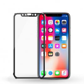 Set 2 folii de sticla 3D securizata cu rama metalicaBlack pentru Apple iPhone X protectie completa margini curbate
