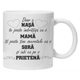 Cana personalizata cu textul doar o nasa