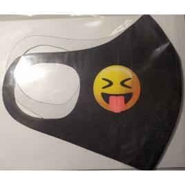 Masca protectie emoji limba, reutilizabila
