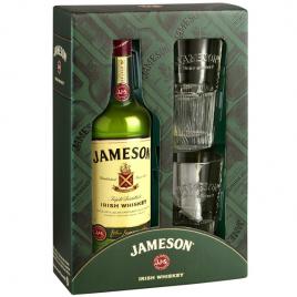 Jameson irish whisky + 2 pahare gift box, whisky 0.7l