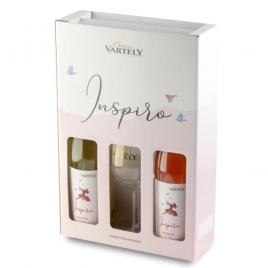 Vartely set inspiro muscat alb si rose + pahar, alb si rose demisec 0.75