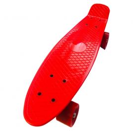 Penny Board, 56 cm, roti silicon, rosu isp 21