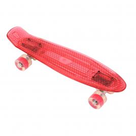 Penny board cu placa si roti cu led ,rosu isp20