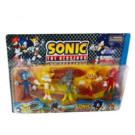 Set 5 figuirine eroi sonic, 5-7 cm multicolor