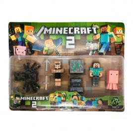Set 6 figurine si accesorii tip Minecraft, SLP22, M1