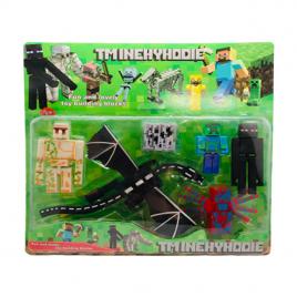 Set 6 figurine si accesorii tip Minecraft, dragon, TCB21, M5