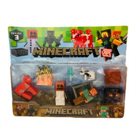 Set 8 figurine Minecraft, seria 3 , om de zapada si iepure, +3 ani