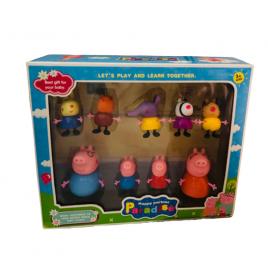 Set 9 mini figurine ,purcelusa peppa, SLP2