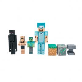 Set figurine Minecraft cu 4 figurine si accesorii M1