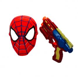 Set masca spiderman si pistol de jucarie cu 3 proiectile, isp20