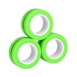 Jucarie antistress Inele magnetice, 3 piese, Verde