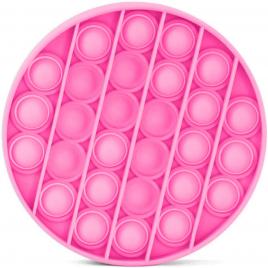 Jucarie senzoriala antistres, Pop It Now, Push Bubble, roz, 12.5 x 12.5 x 1.5 cm