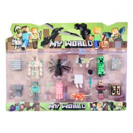 Set 17 figurine si accesorii Minecraft, isp21,+3 ani