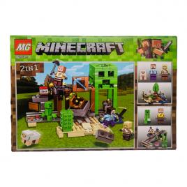 Set de constructie 2 in 1 cu minifigurine si 229 piese Minecraft, +3 ani, kcm21
