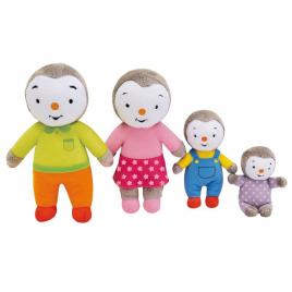 Set 4 plusuri jemini familia de pinguini tchoupi