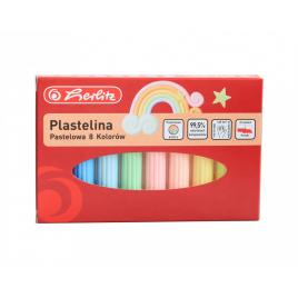Plastilina herlitz set 8 culori pastel