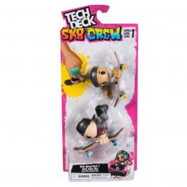 Tech dech sk8 crew pachet 2 seturi placa si figurina 9.6cm sapca neagra si